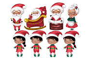 Cute Christmas Clipart Set, an Illustration by HabitusDesigns (Thumbnail 2 of 7)