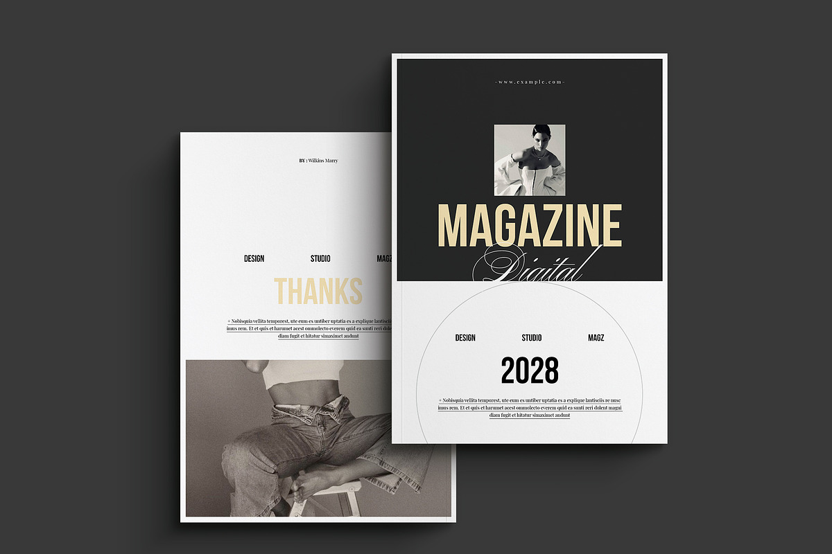 Digital Magazine Layout Template, a Magazine Template by NorthPeak (Photo 2 of 12)