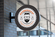 Luxury Barbershop Logo Design, a Branding & Logo Template by YUDesignStore (Thumbnail 1 of 8)