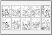 Animals in Candy Land Coloring Pages, an Animal Illustration by Lamia Emad (Thumbnail 2 of 5)