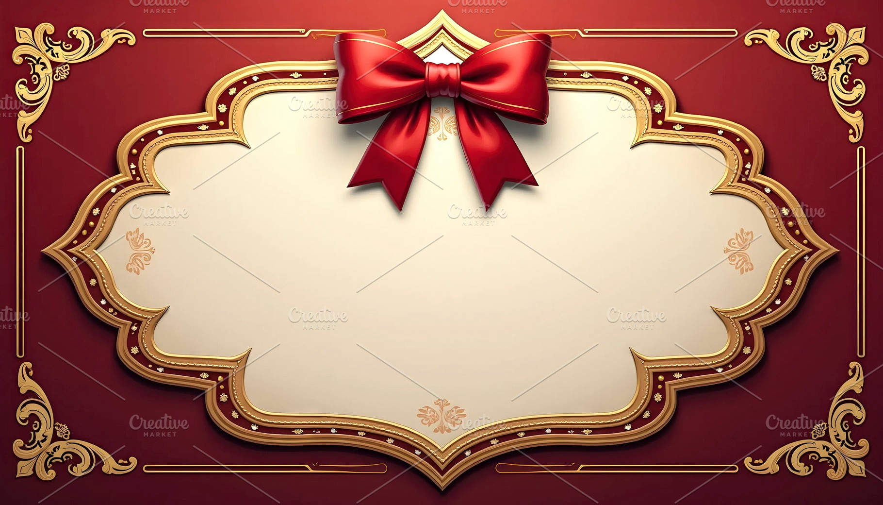 Royal Vintage Greeting Card Template, a Photo by LOGOCREATIVE