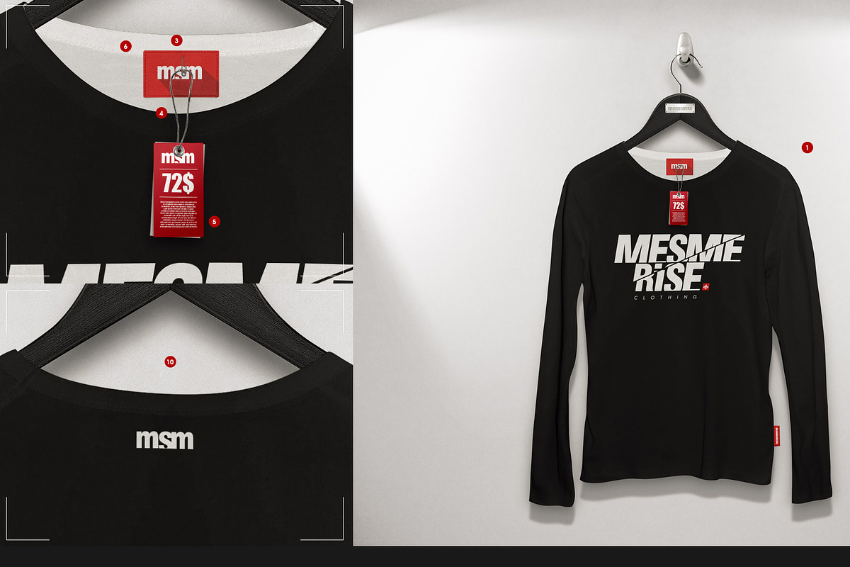 Longsleeve On 5 Stages Mock-up, a Hoody Mockup by Mocca Mockups Store (Photo 7 of 72)