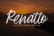 Renatto svg font, a Script Font by MarioPanDeliver (Thumbnail 1 of 8)