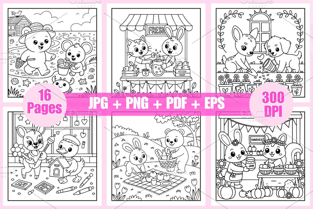 LaLa Friends Coloring Page Vol-01, a Decorative Illustration by Daisy ...