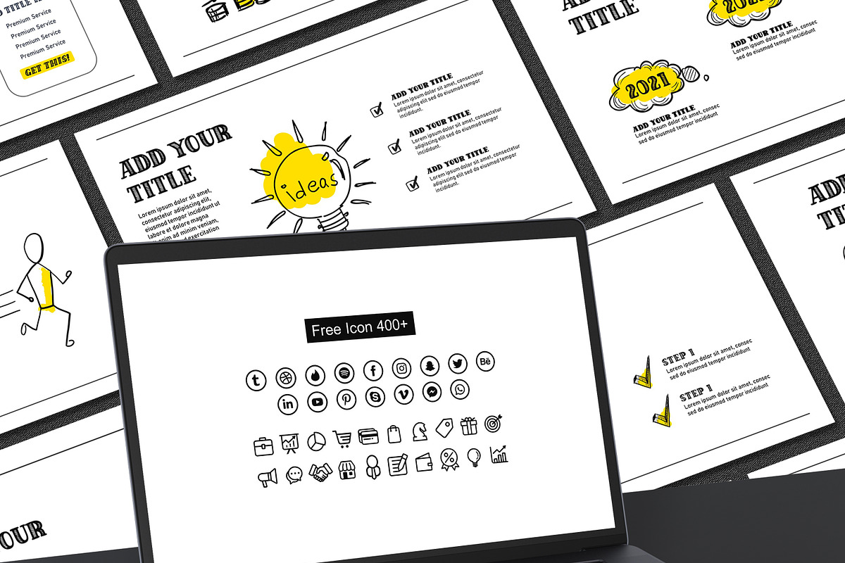 Sketch Pencil Powerpoint Template, a Presentation Template by SKY CREATION (Photo 7 of 7)