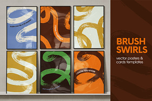 Abstract brushstrokes posters, cards, a Decorative Illustration by Good Studio