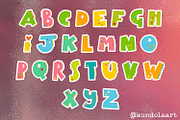 Мonogram stickers Children's letters, a Stationery Template by KundolaArt (Thumbnail 2 of 3)