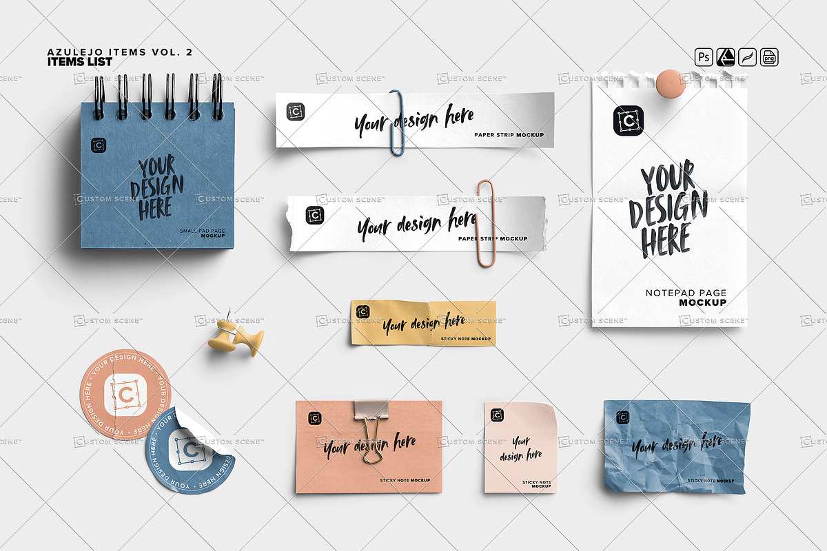 Stationery & Desk Accesories, a Product Mockup by Custom Scene (Photo 7 of 7)