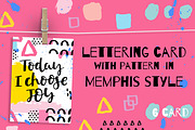 Lettering card with memphis pattern, a Decorative Illustration by Mariart_i (Thumbnail 1 of 2)
