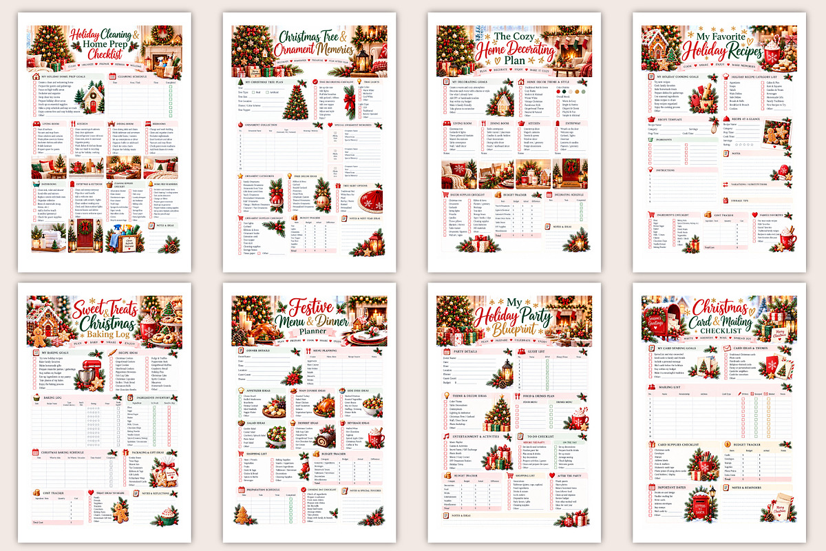 Merry & Bright Planner, a Stationery Template by Designmela01 (Photo 2 of 5)
