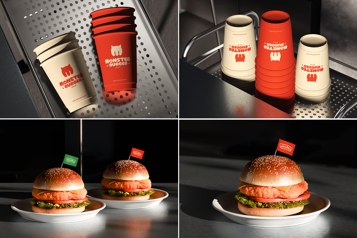 Burger & Fast Food Packaging Mockups, a Packaging Mockup by Vitora Mockup (Photo 5 of 12)