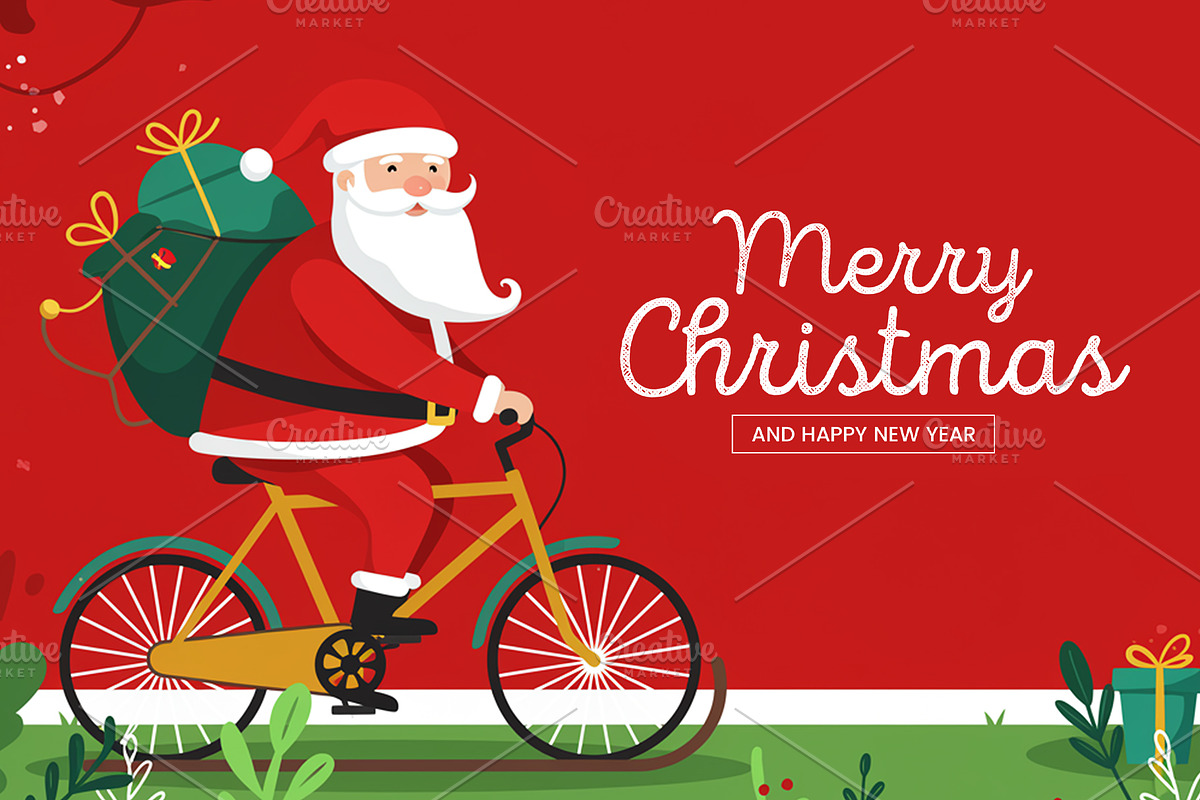Template Merry Christmas & New Year, a Social Media Template by Qaseem Zaidi Graphics