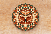 Owl 3D Mandala - SVG Laser cut file, an Object Graphic by Arshad Ali (Thumbnail 5 of 8)
