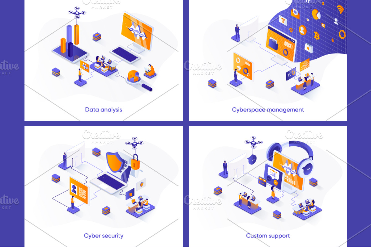 Isometric Concept Illustration Kit, a Templates & Theme by alexdndz (Photo 9 of 26)