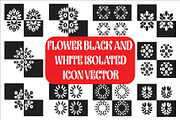 Black and white flower isolated icon, an Illustration by Amazin_art (Thumbnail 1 of 13)