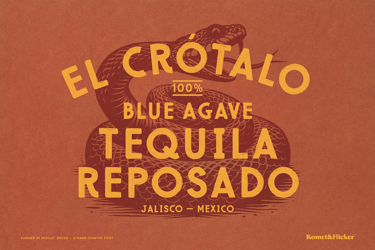Summer in Seville Brush, a Sans Serif Font by Komet & Flicker (Photo 11 of 15)