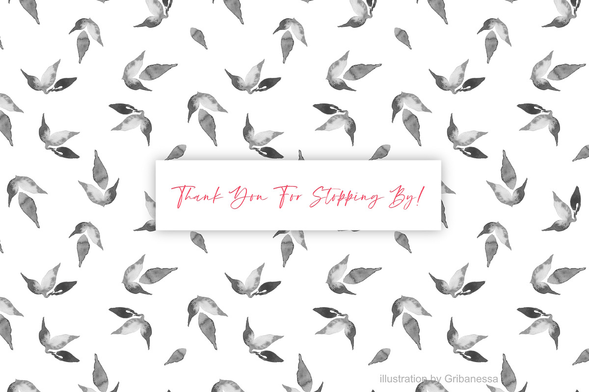 Contrasting Floral Ink Pattern Set, a Pattern Graphic by Gribanessa (Photo 4 of 4)