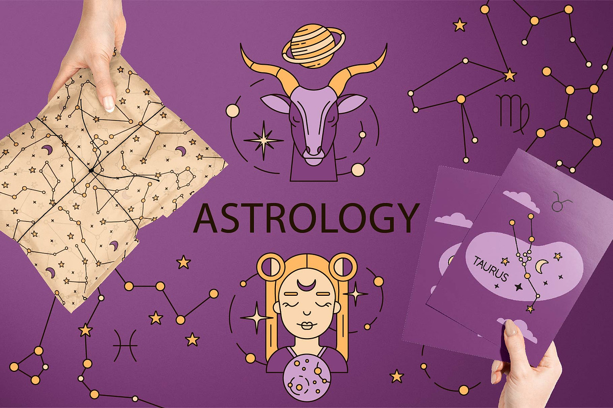 Astrology collection. Zodiac sign, an Illustration by illustrator_natalie (Photo 1 of 12)
