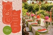 Peach summer wedding templates set, a Stationery Template by Garden in frame (Thumbnail 5 of 10)
