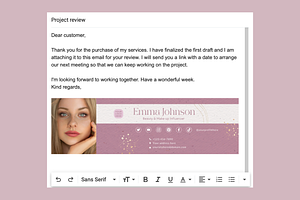 Influencer Email Signature Beauty