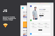 JS - Minimal Resume Template, a Websites & App Template by bigpsfan's SHOP (Thumbnail 1 of 14)