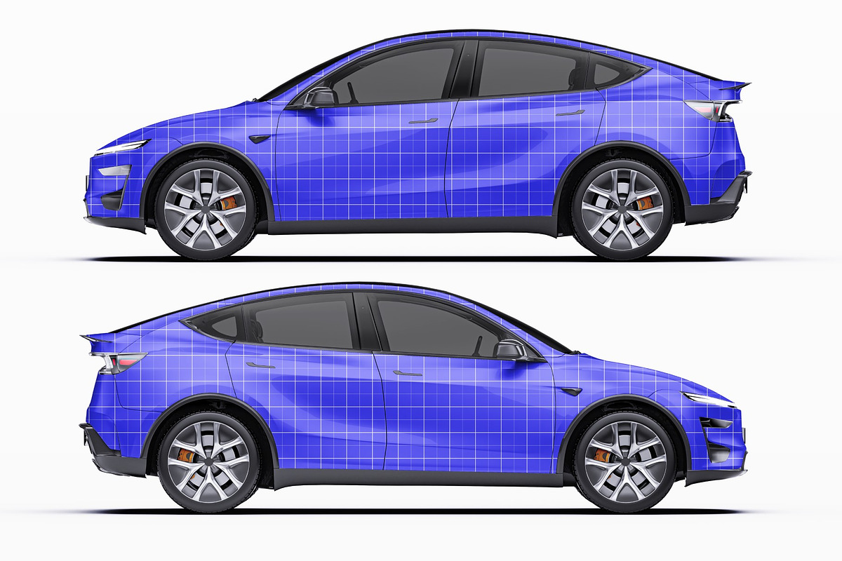 2026 Performance EV Crossover Set, an Advertising Mockup by Halal Graphic Studio (Photo 9 of 12)