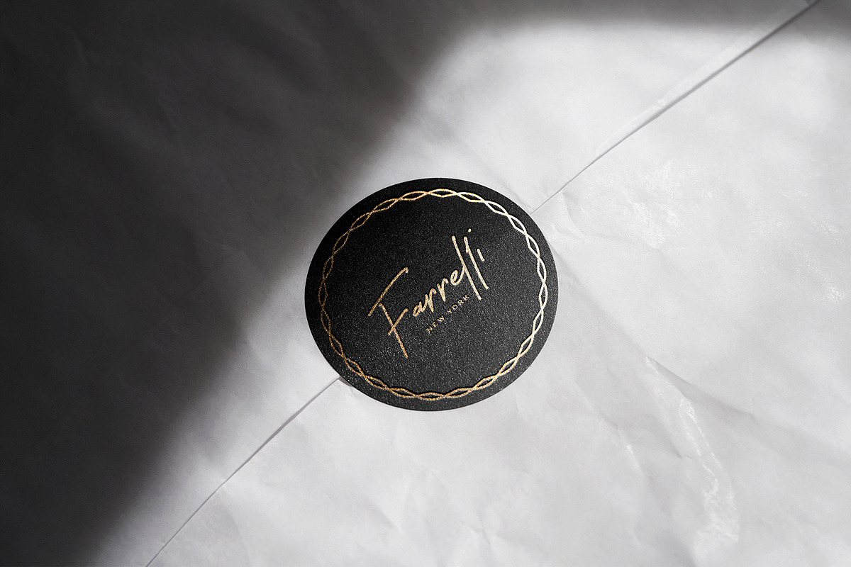 Logo Mockup Round Sticker on Paper, a Product Mockup by Asylab (Photo 1 of 5)