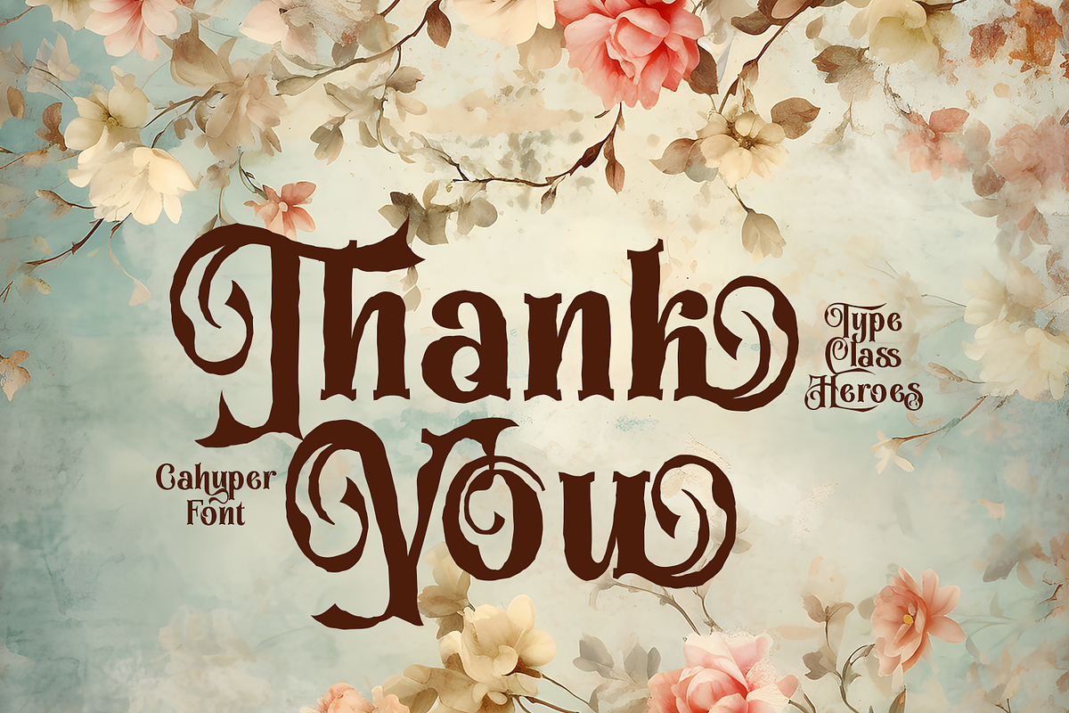 Cahyper Decorative Typeface, a Blackletter Font by TypeClassHeroes (Photo 10 of 10)