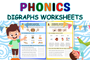 Digraph Worksheets Kindergarten, a Templates & Theme by Premium Digital Templates (Thumbnail 2 of 3)