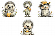 Whimsical Summer Hedgehog Clipart, an Illustration by Daily.Designs (Thumbnail 6 of 8)
