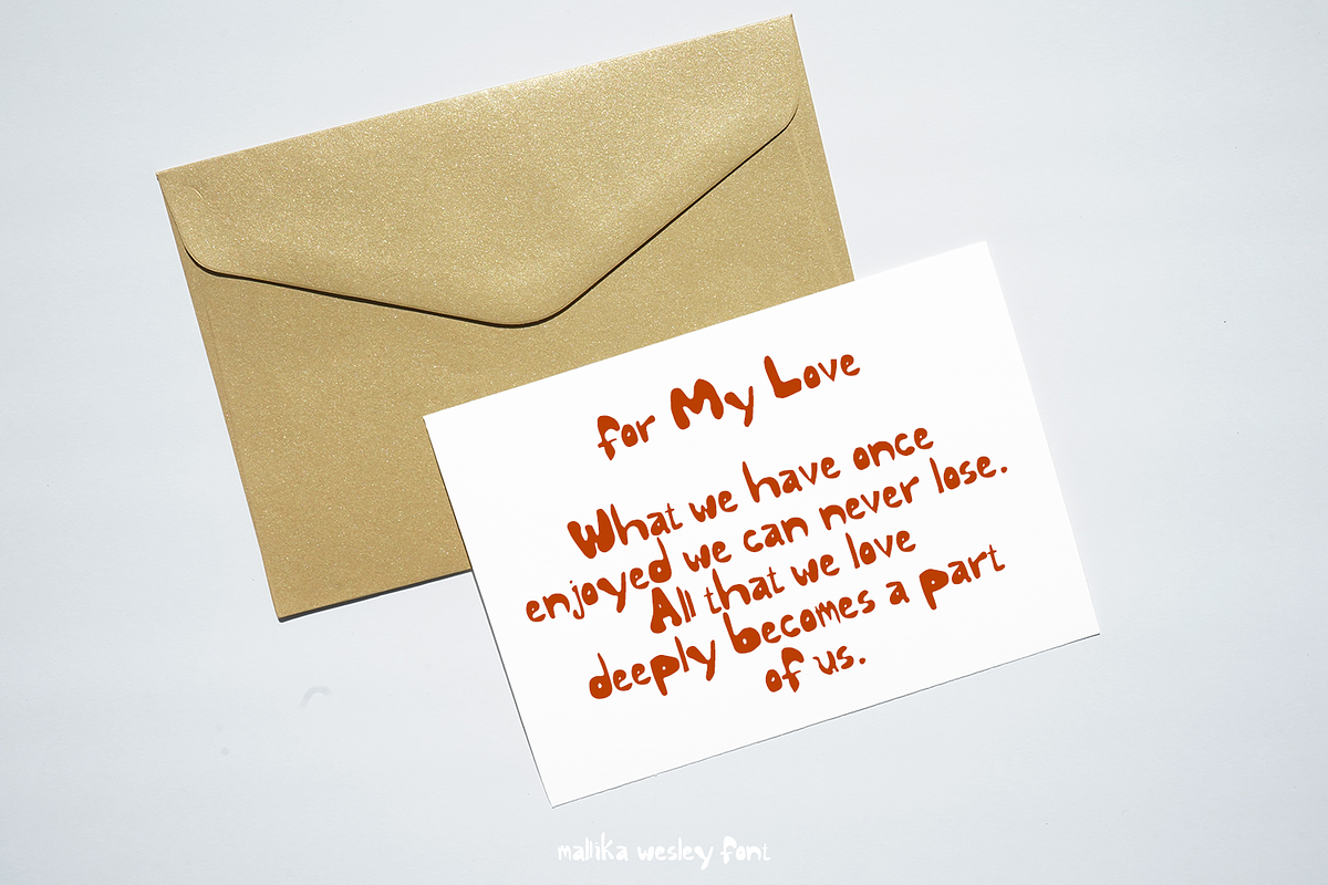 Mallika Wesley - Playful Font, a Handwritten Font by madeDeduk (Photo 12 of 15)