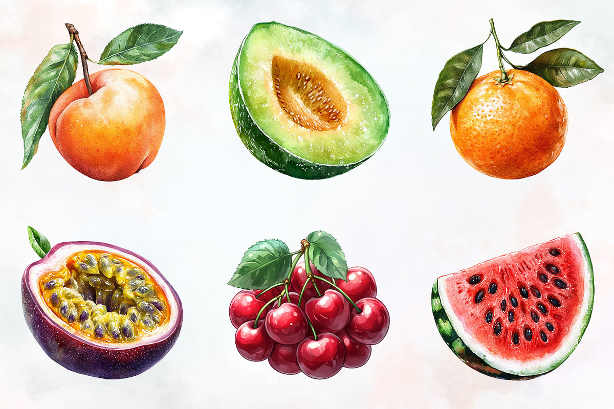 Summer Vintage fruits Sublimation Cl, an Illustration by RobertsArt (Photo 6 of 7)