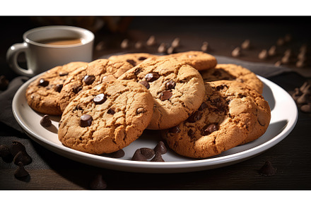 tasty protein cookies ai generated, a Nature Photo by pikepicture