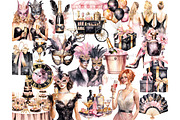 Happy New Year Clipart | Fashion, a Person Illustration by GlamArtZhanna (Thumbnail 2 of 5)