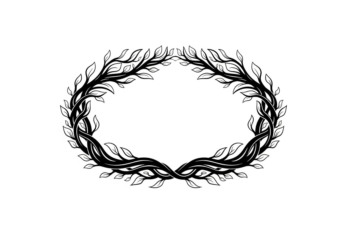 Nature Wreath Frame Vector Bundle, an Illustration by jahid234 (Photo 22 of 51)