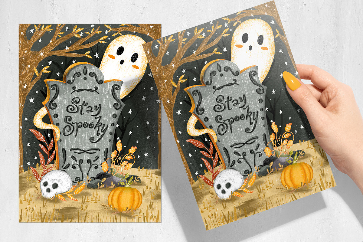 Stay spooky Halloween illustration, a Seasonal Illustration by Yelloo Fish (Photo 3 of 10)