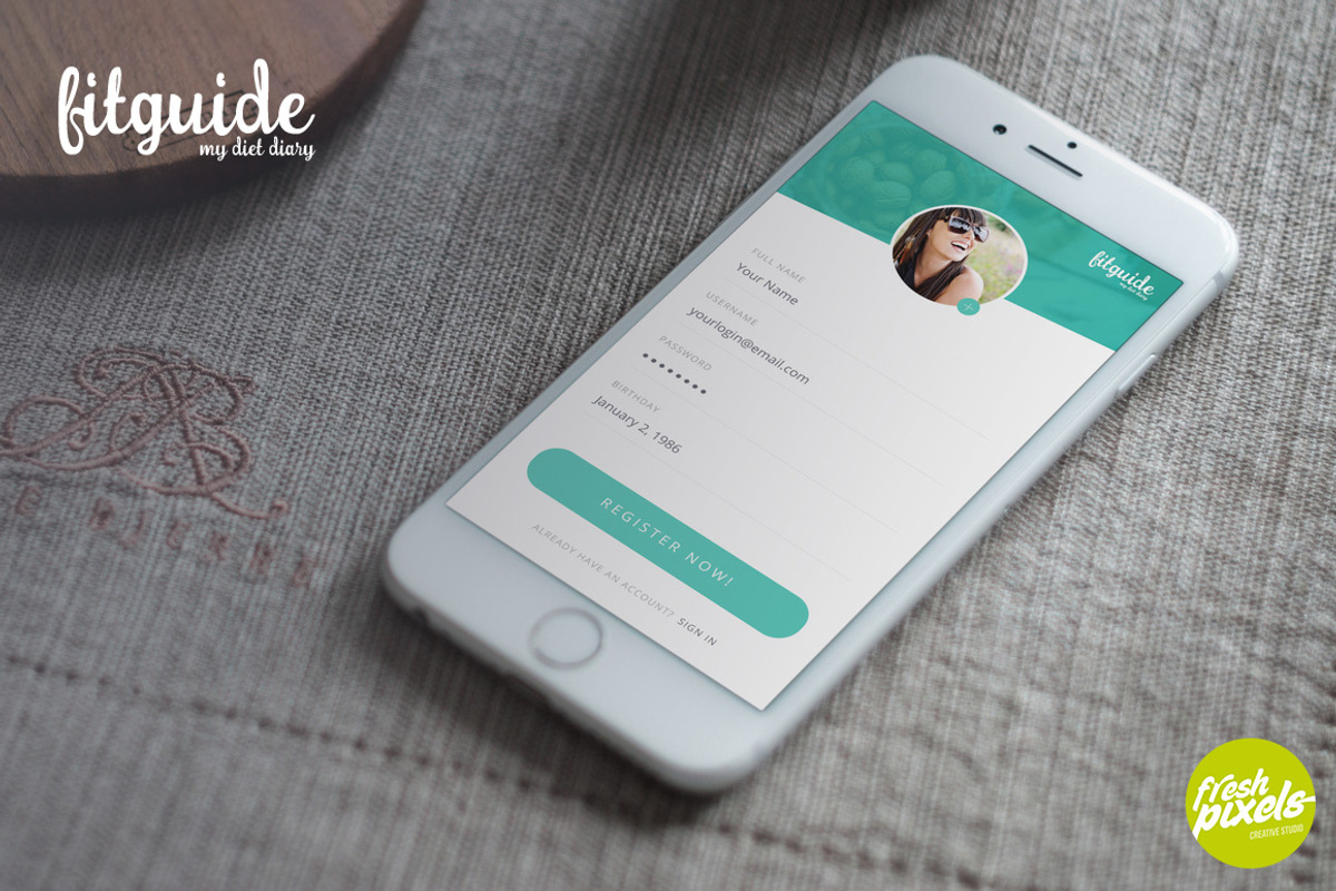 FitGuide - Diet & Sport App Design, a Templates & Theme by FreshPixels (Photo 5 of 5)