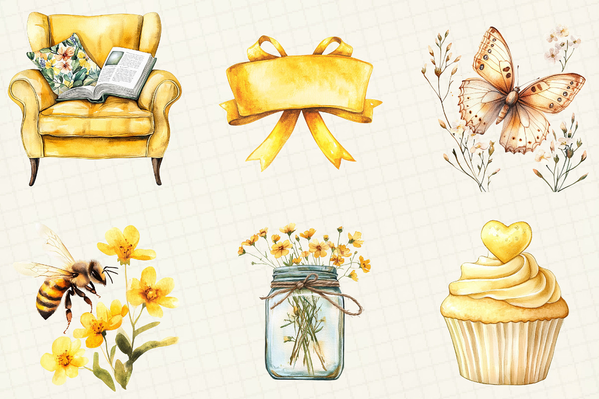Yellow Mother's Day Clipart, an Illustration by OK Design (Photo 2 of 5)