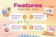 Business Laptop 3D Icon, an Object 3D Model by Burntilldead (Thumbnail 2 of 7)