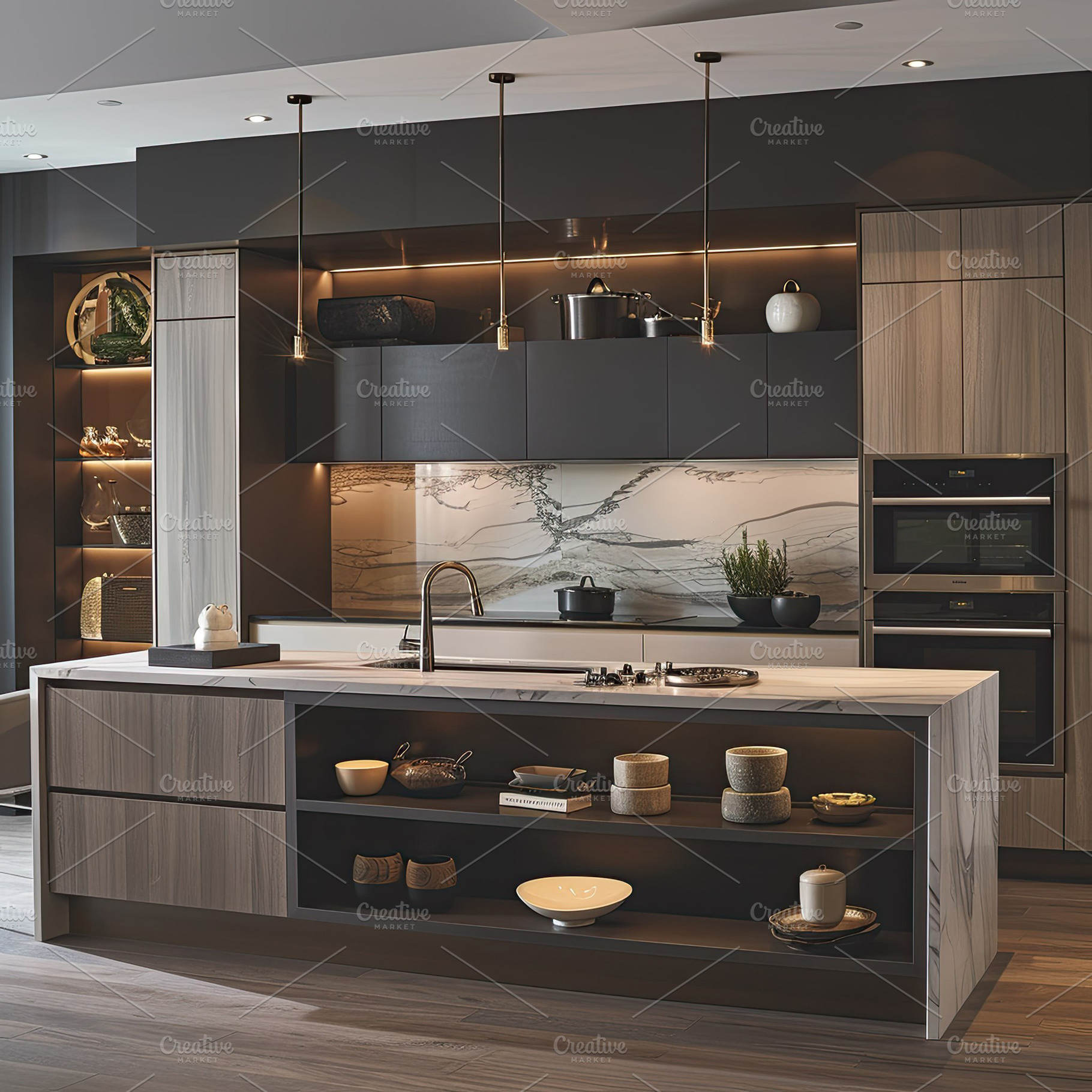 Contemporary kitchen design that int, a Photo by LOGOCREATIVE