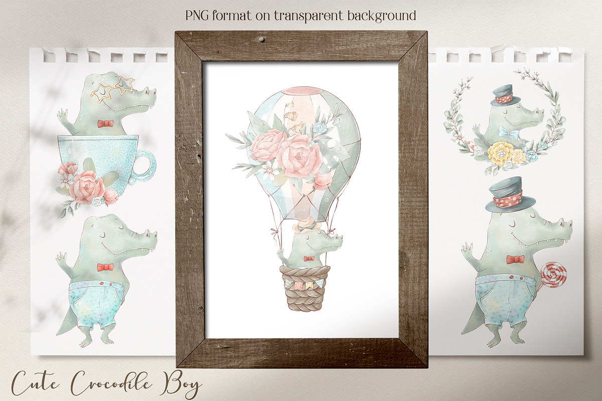Cute Tropical animals clipart., an Animal Illustration by Yuliya Art (Photo 10 of 33)