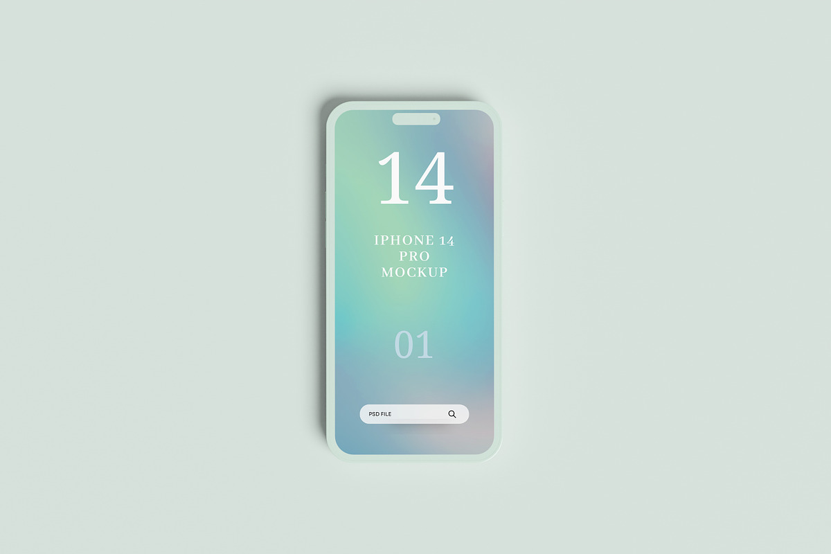 Phone 14 Pro Clay Mockup, a Print Template by AKMAL STUDIO (Photo 5 of 8)