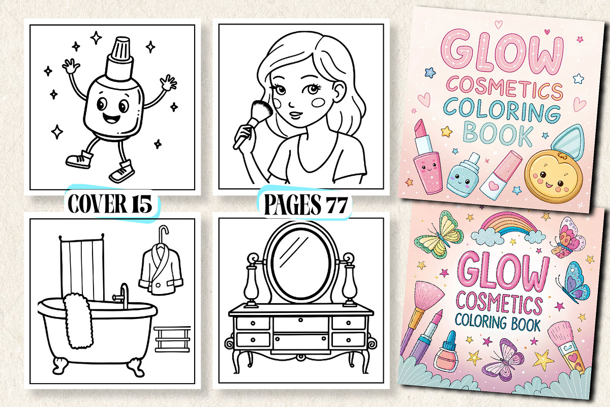 Glow Cosmetics Coloring Book, a Photo by Wow Magic (Photo 1 of 3)