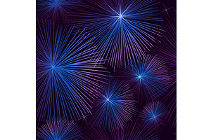 blue fireworks seamless background, a Texture Illustration by Nenahliadava Design