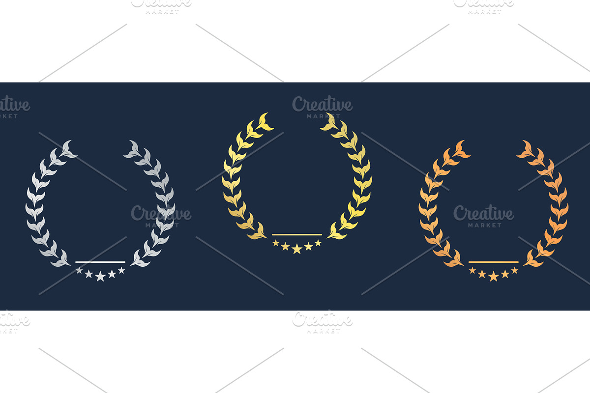 Gold Bronze Silver Champion Prize, an Object Illustration by Gentle Studio