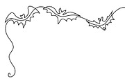 Halloween corner border with flying, a Seasonal Illustration by Valenty (Thumbnail 3 of 3)
