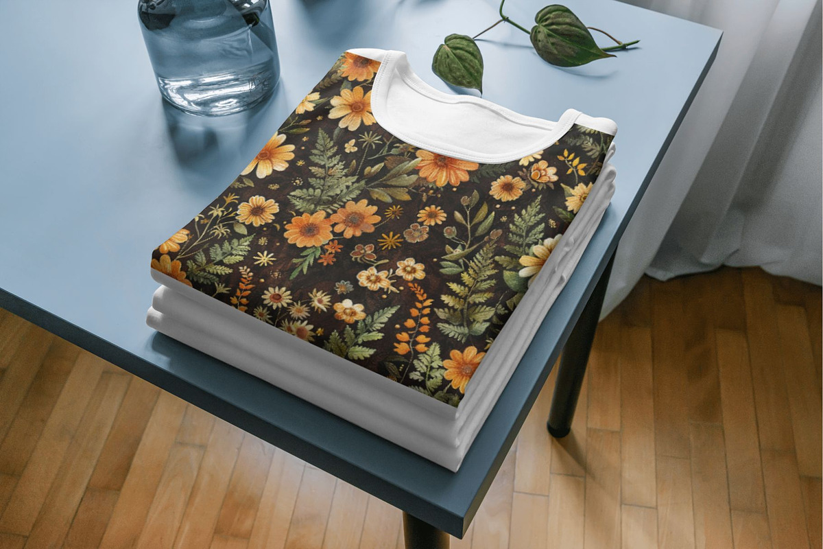 8 Autumn Woodland Ferns Patterns, a Pattern Graphic by Inknfolly (Photo 4 of 6)