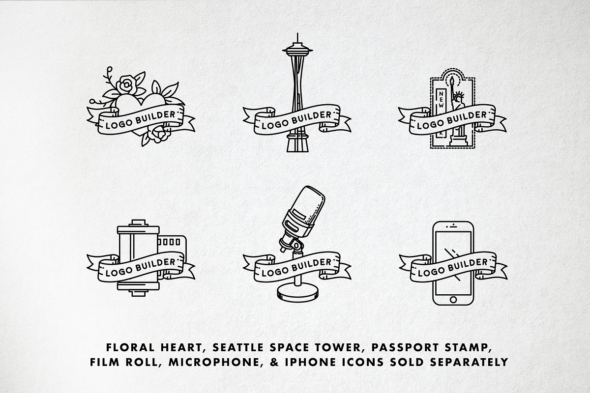 60 Logo Banners - Logo Builder, an Outline Icon by Hatch Design Workshop (Photo 6 of 14)