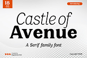Castle Of Avenue - A Serif Family, a Serif Font by RagamKata (Thumbnail 1 of 10)