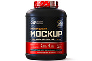 5lb Whey Protein Jar Mockup A1-Pro, a Packaging Mockup by Design Warlord (Thumbnail 1 of 16)